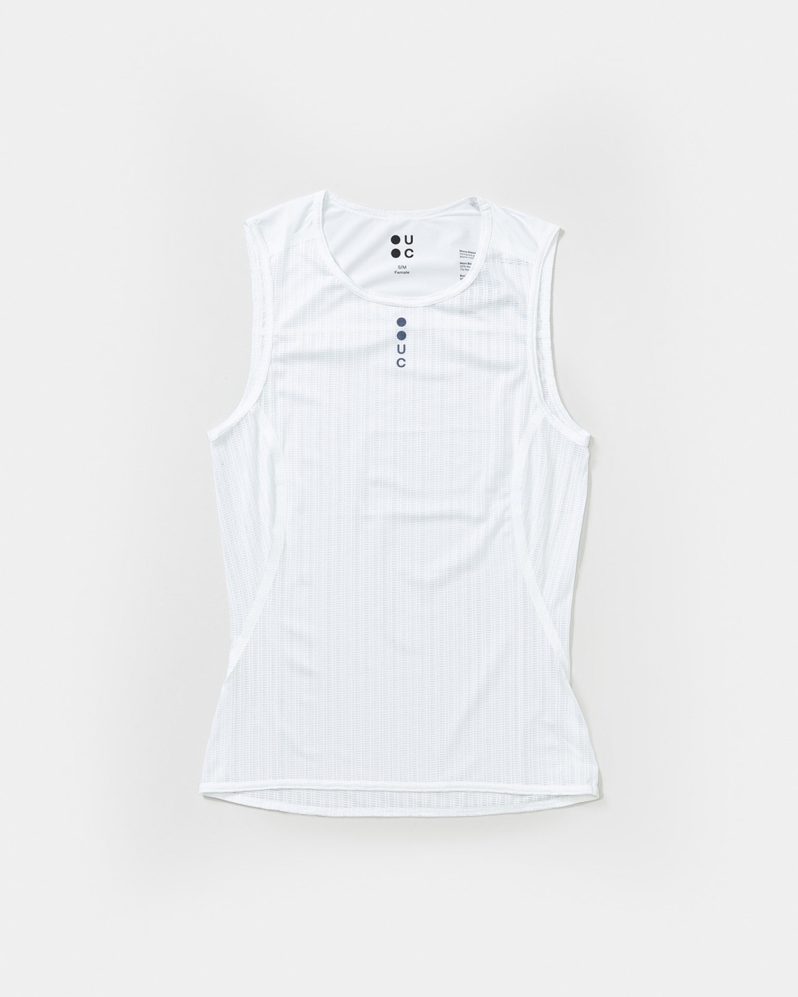 Universal Colours Women's Mono Sleeveless Base Layer - White