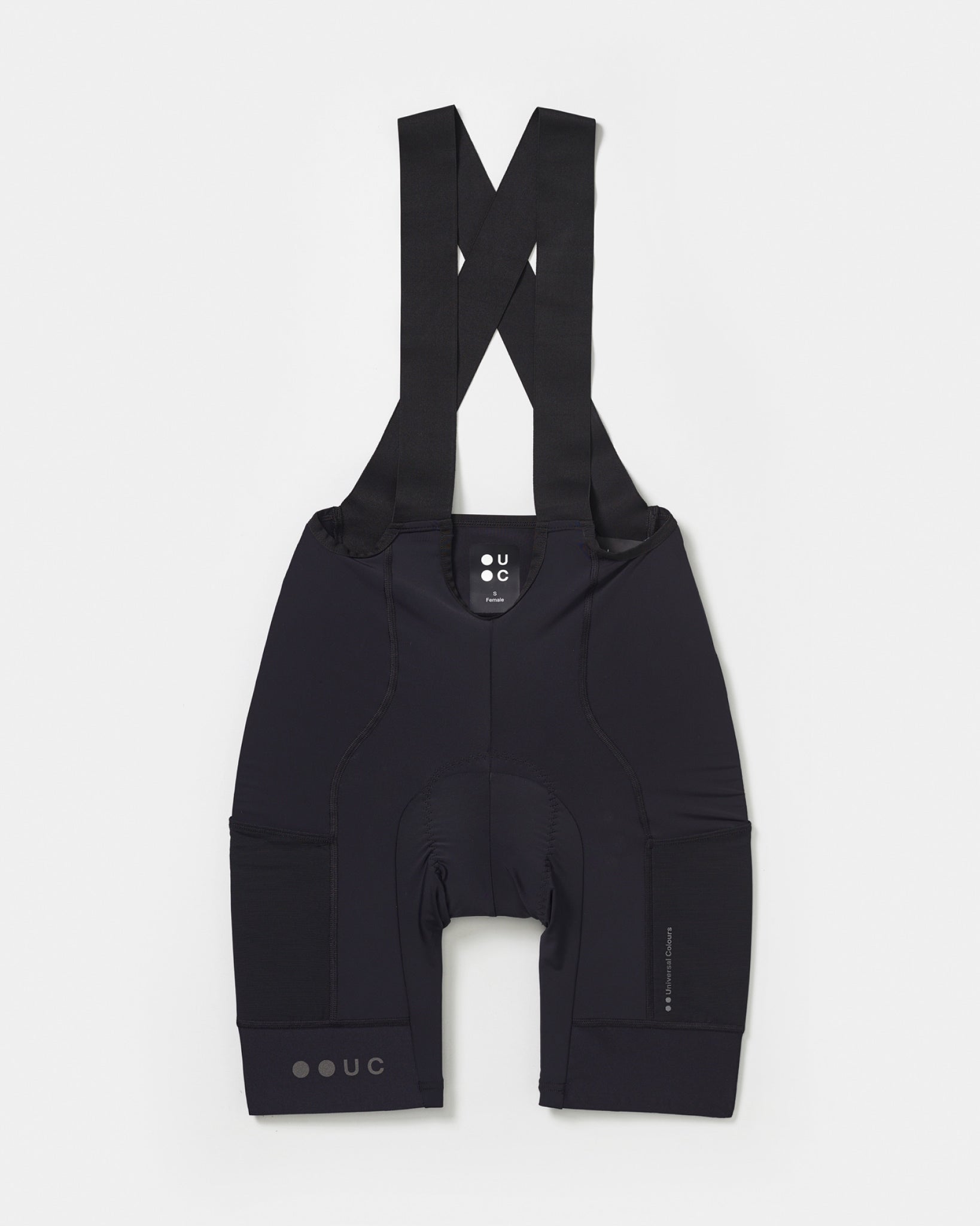 Universal Colours Women's Mono Cargo Bib Shorts - Black