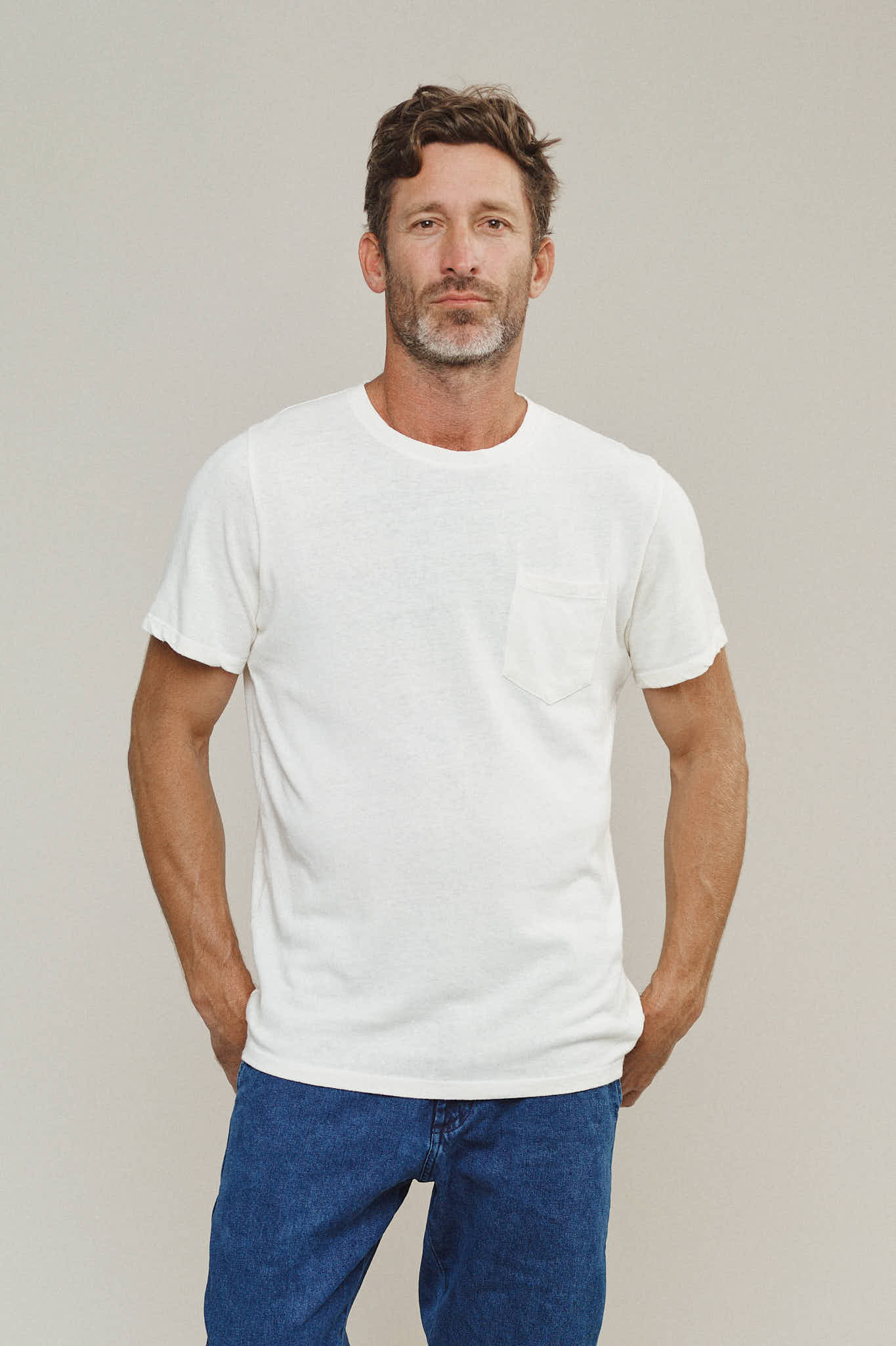 Jungmaven Baja Pocket Tee on model