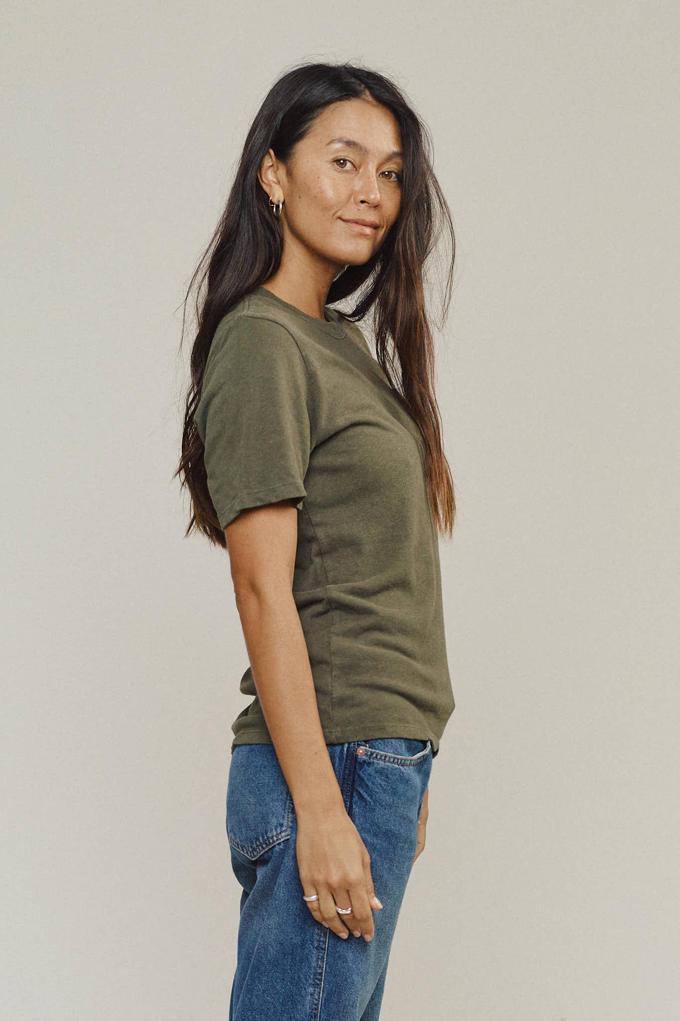 Jungmaven Baja Pocket Tee - Washed White detail