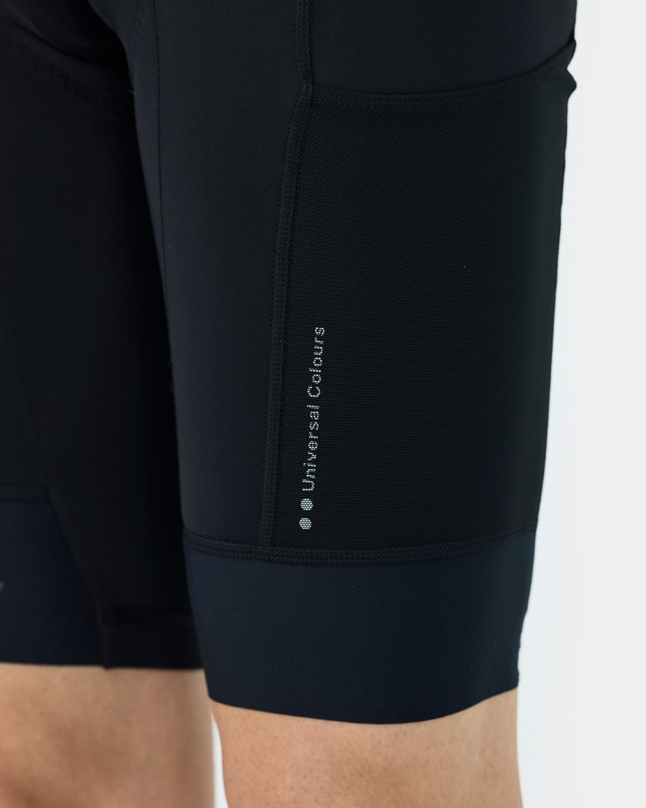 Universal Colours Men's Mono Cargo Bib Shorts - Black