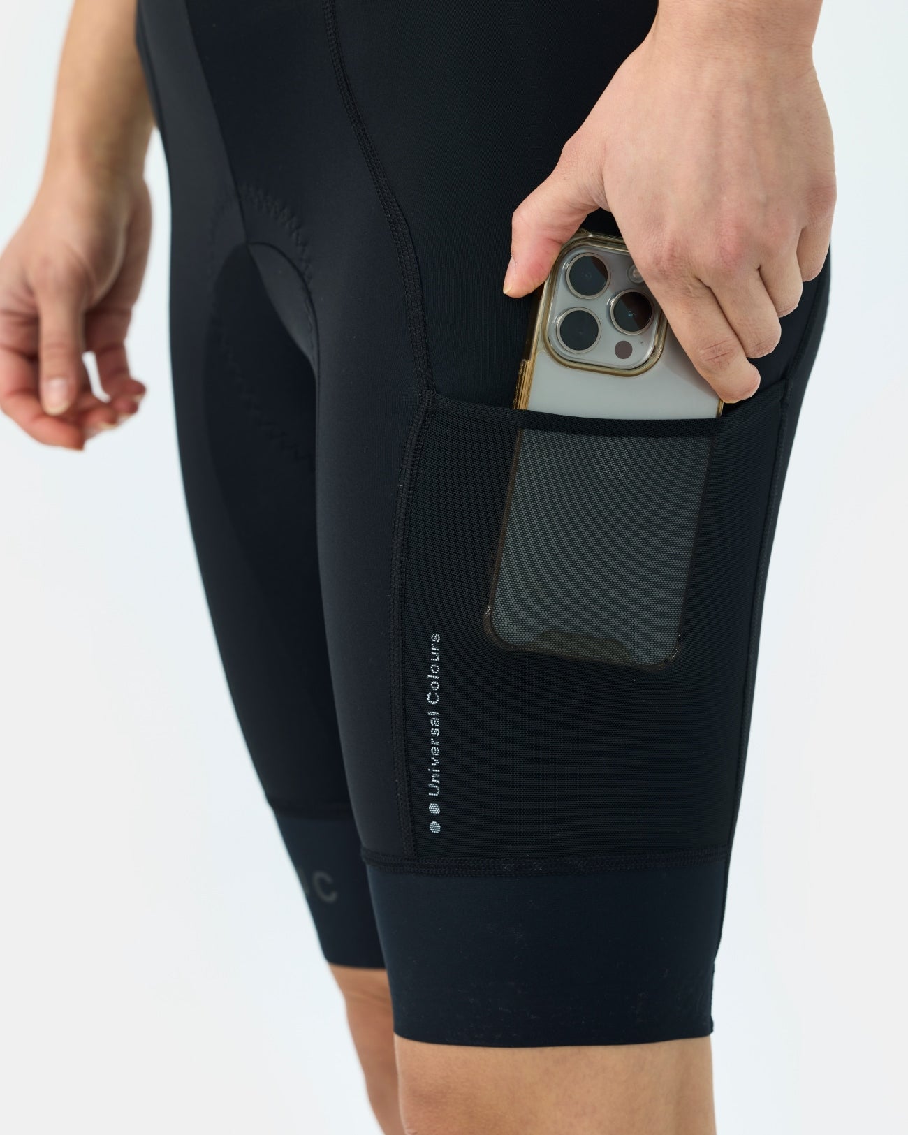 Universal Colours Women's Mono Cargo Bib Shorts - Black