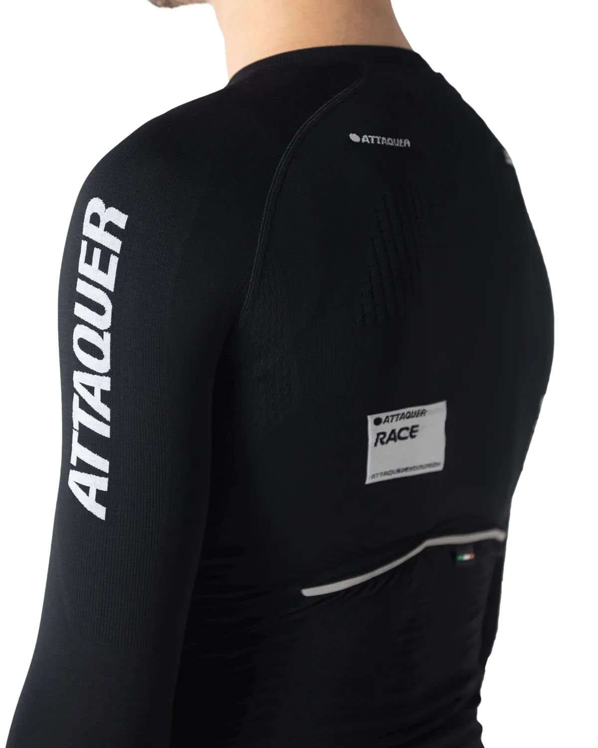 Attaquer OrbKnit Race Jersey Long Sleeve Black pocket detail