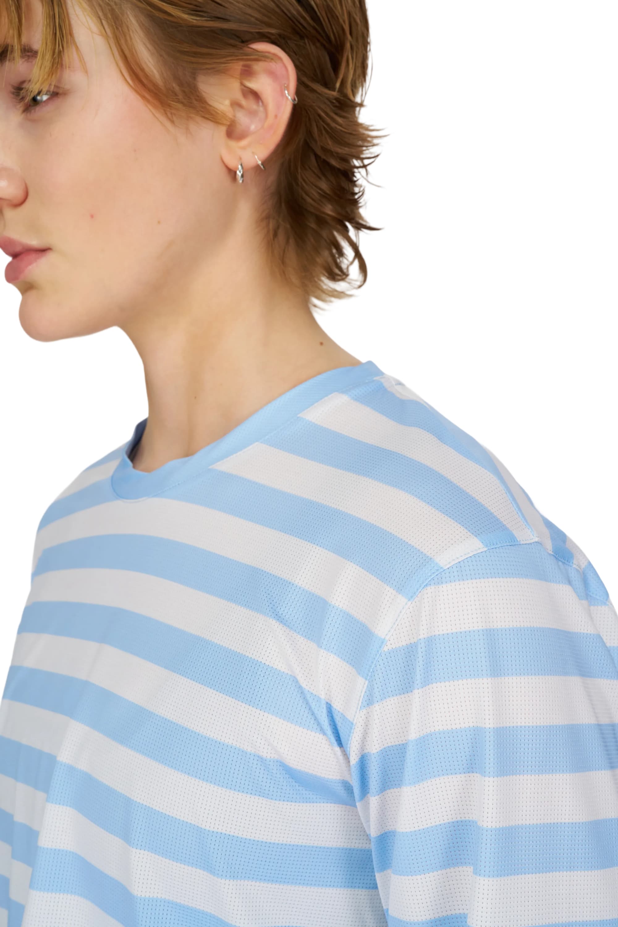 UNNA Striped LS W - Baby Blue