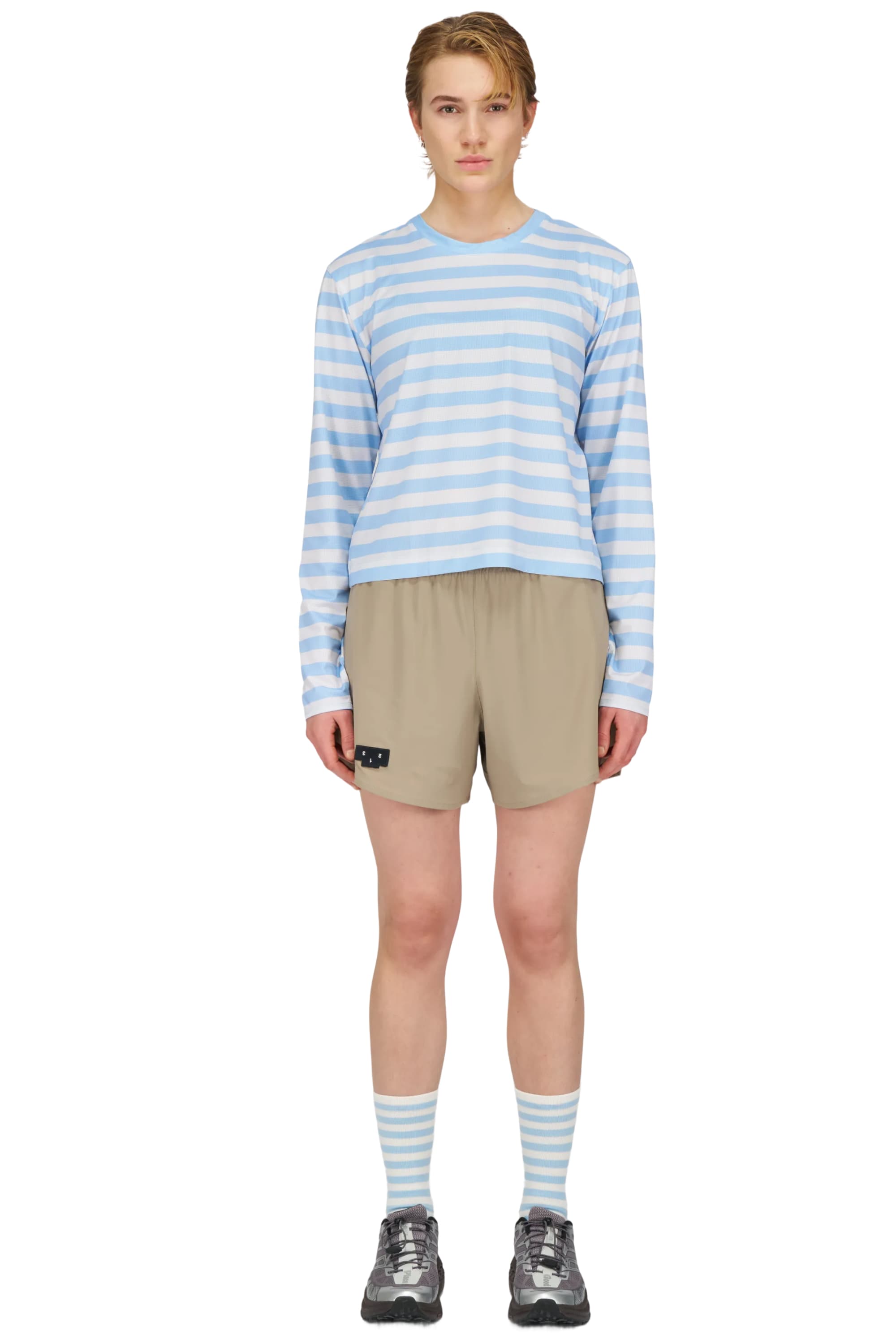 UNNA Striped LS W - Baby Blue