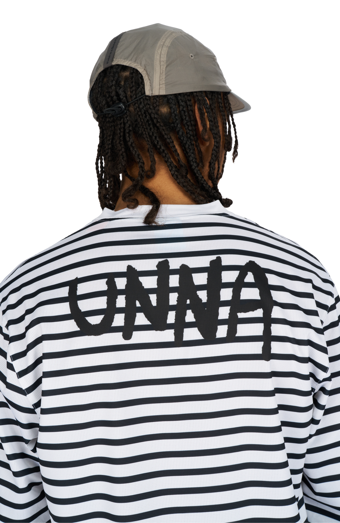 UNNA Striped LS - White and Navy