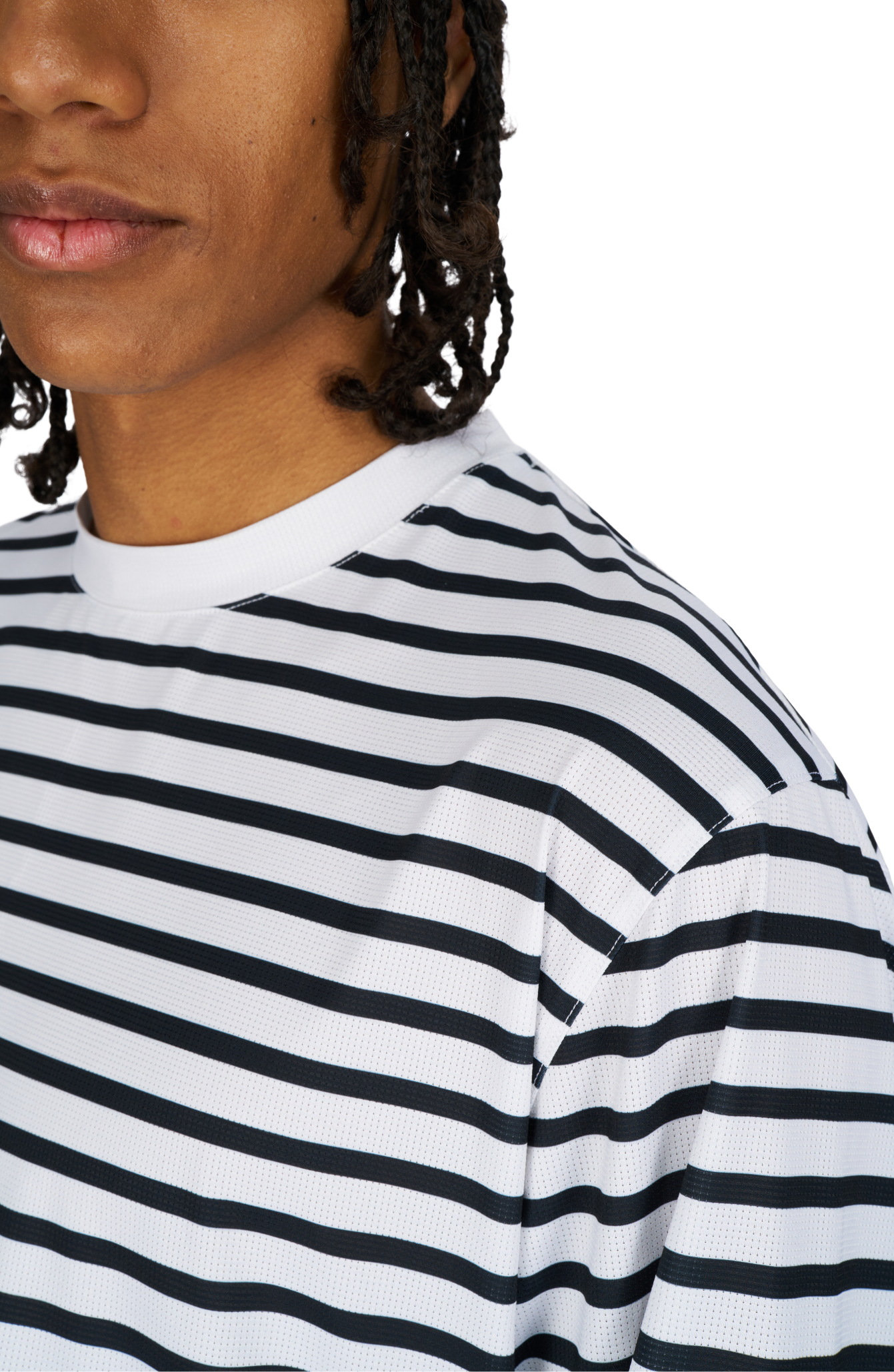 UNNA Striped LS - White and Navy