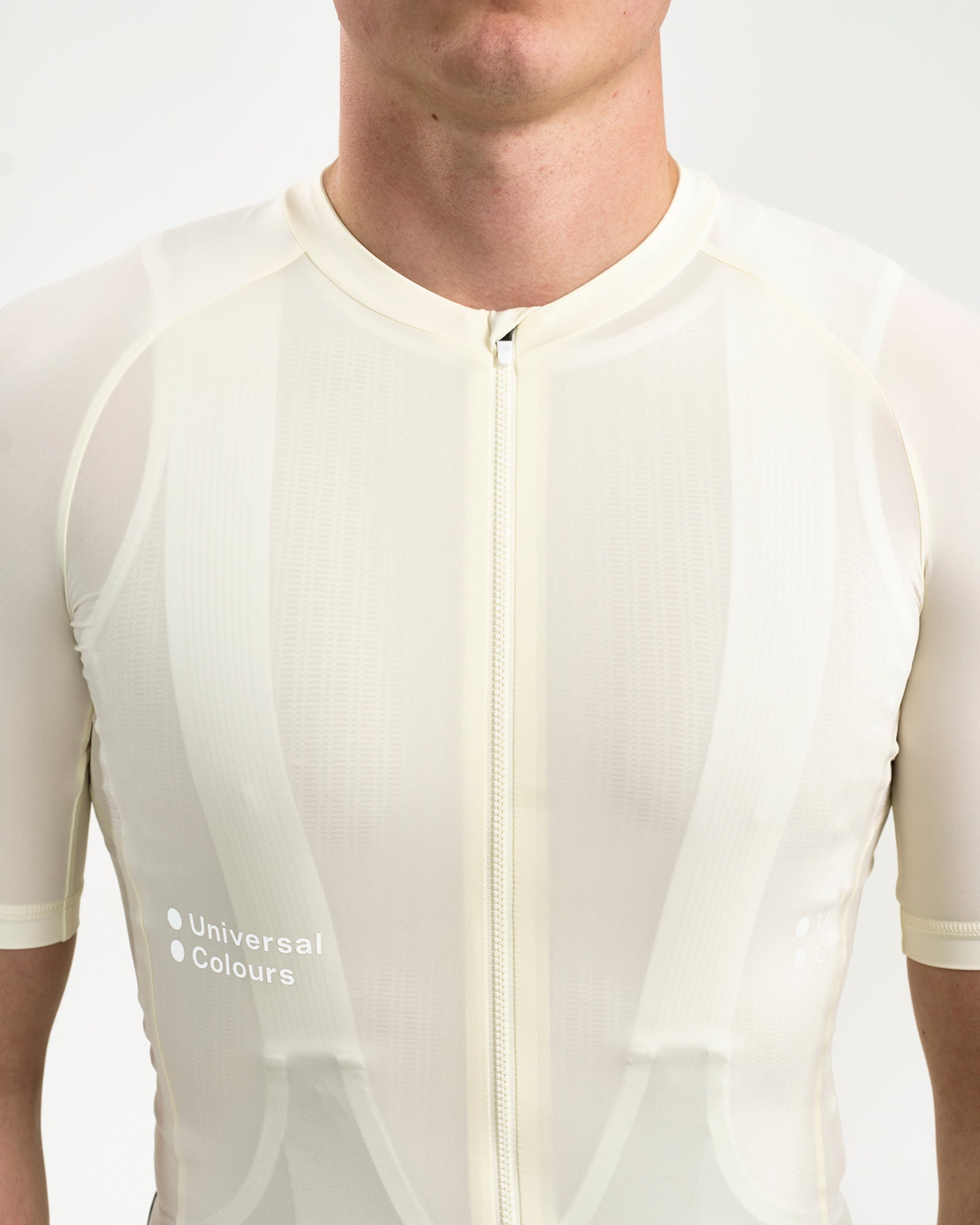 Universal Colours Men's Mono Short Sleeve Jersey - Tampered White
