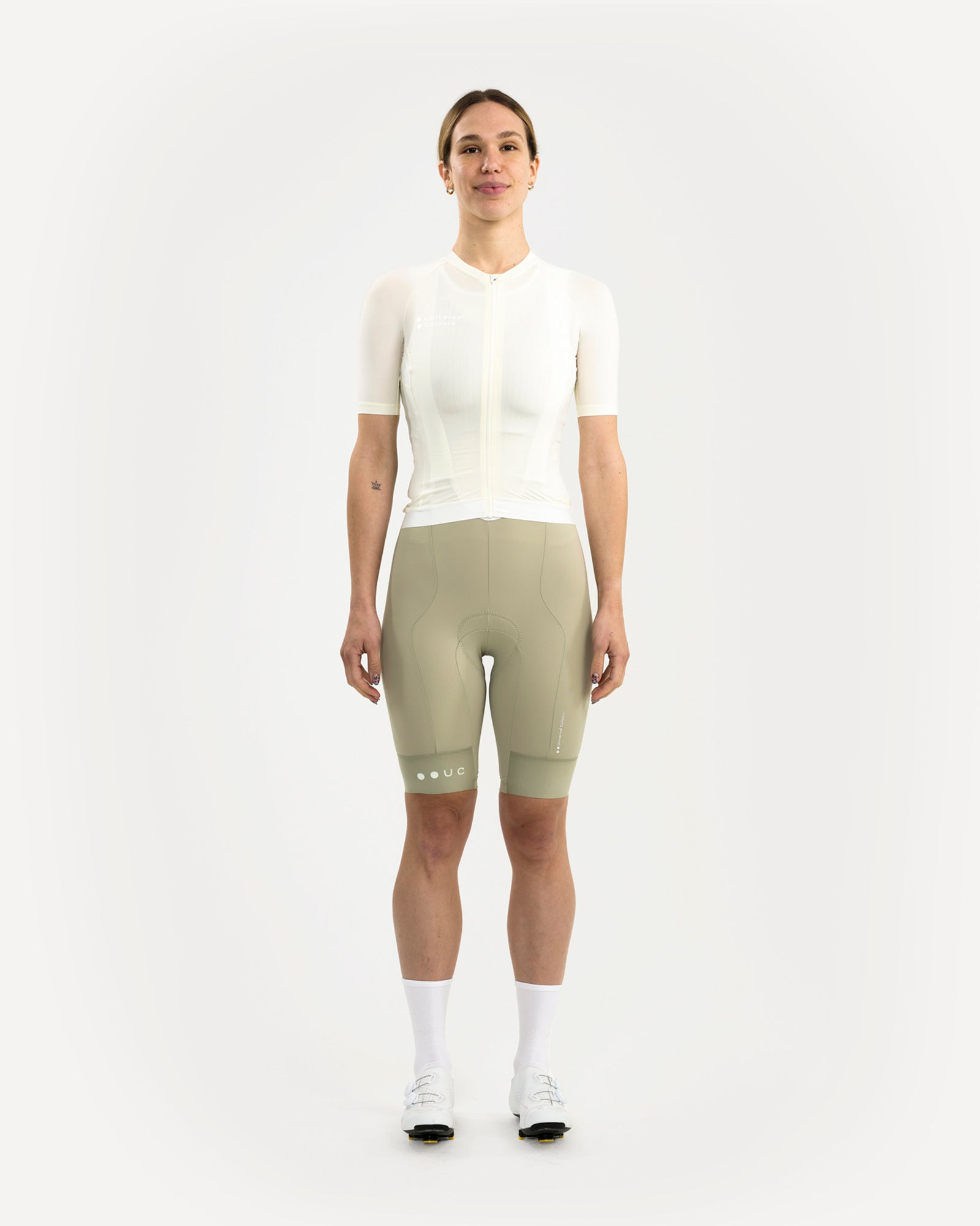 Universal Colours Women's Mono Short Sleeve Jersey - Tampered White