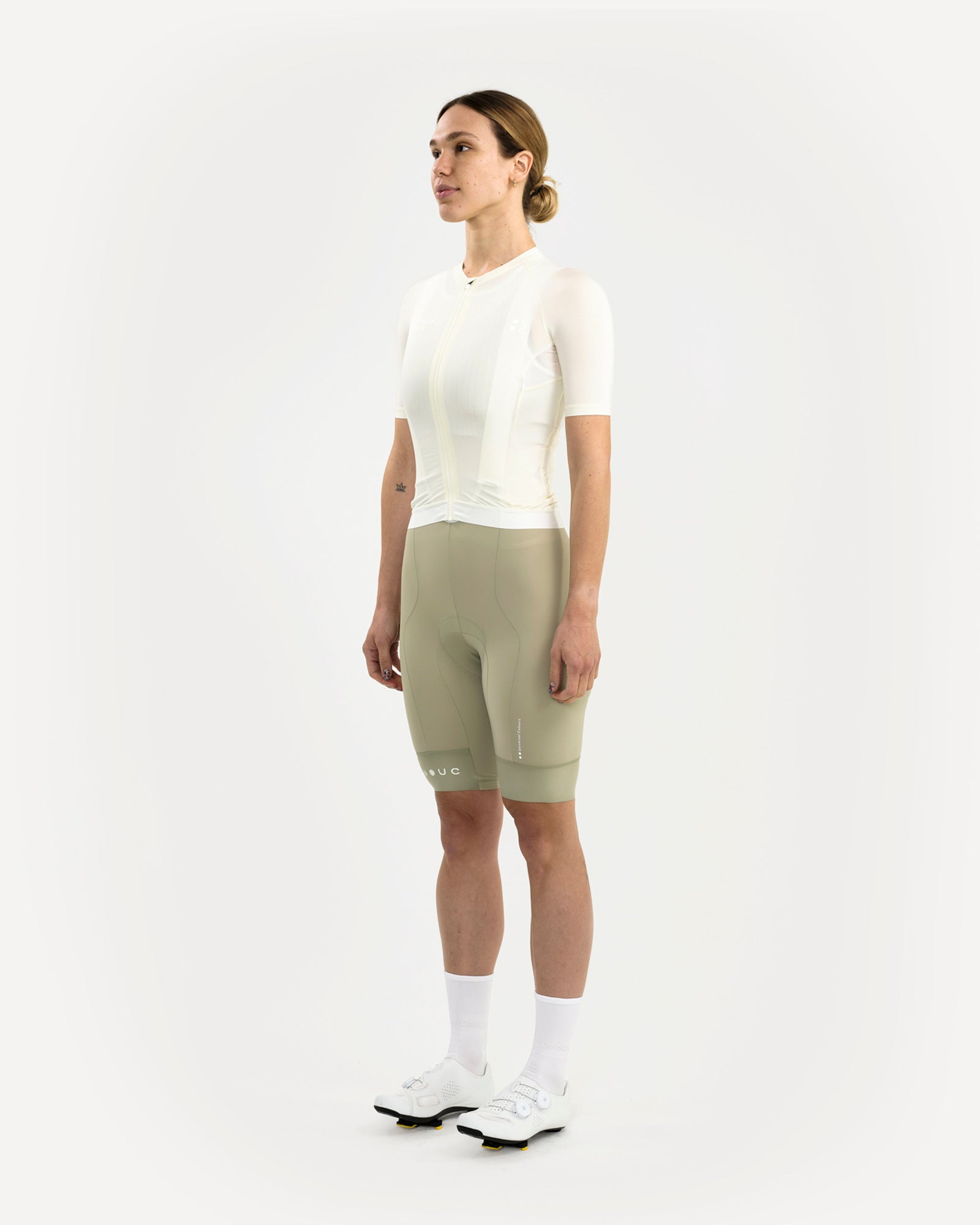 Universal Colours Women's Mono Short Sleeve Jersey - Tampered White