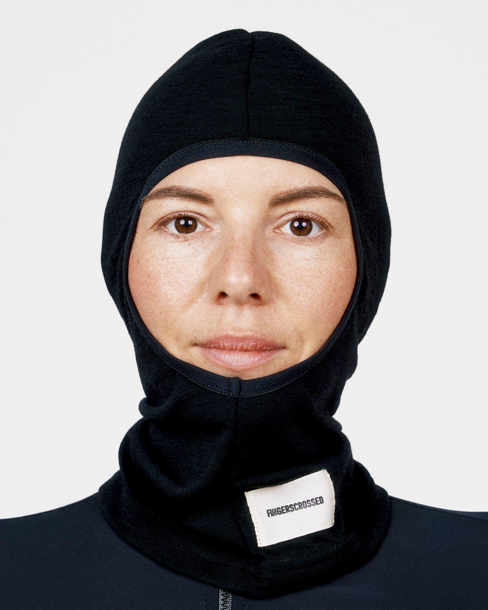 FINGERSCROSSED Sturmhaube Black on model female