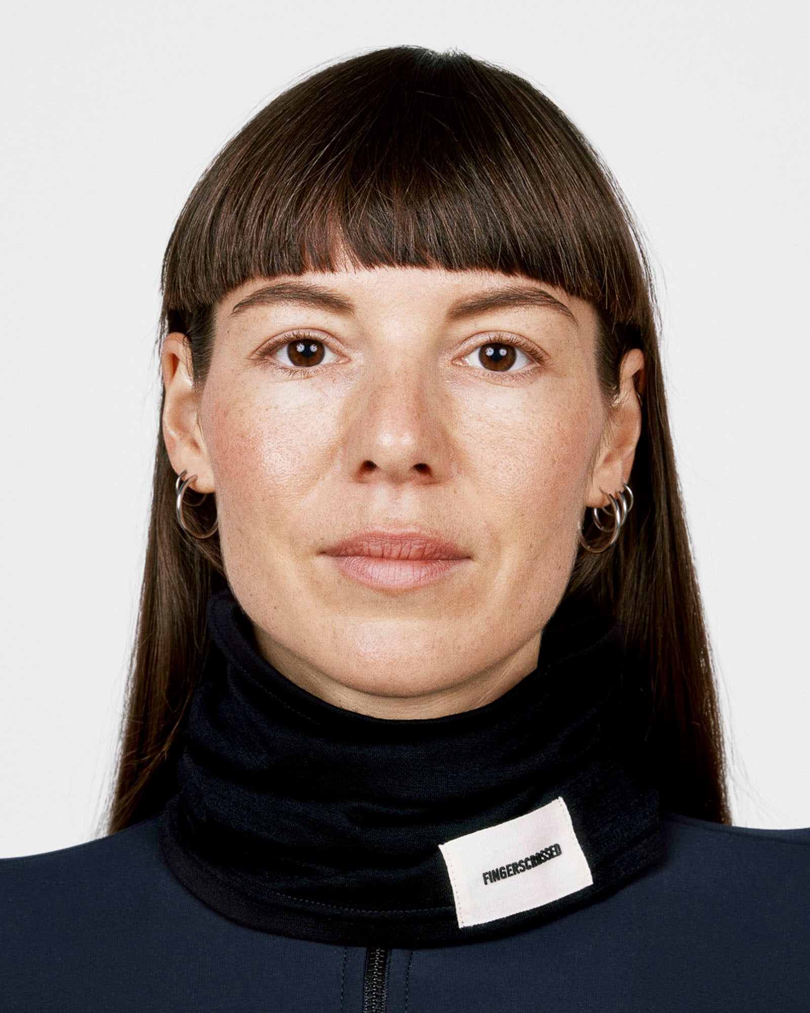 FINGERSCROSSED Tube Scarf Black on model female